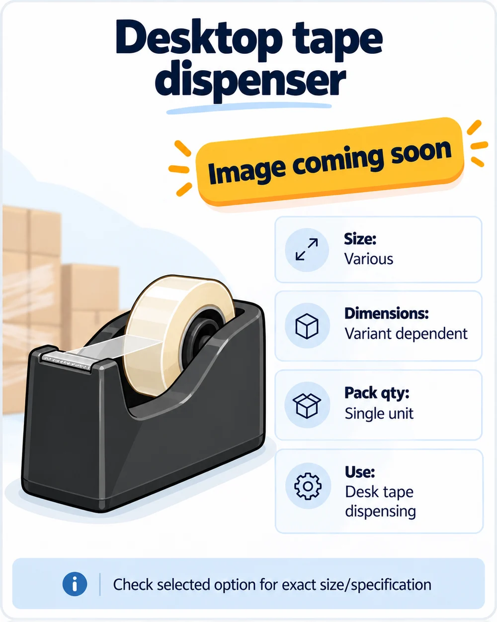 Illustration of Bench Top Packing Tape Dispensers
