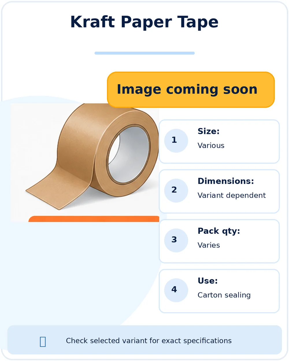 Illustration of Kraft Paper Packing Tape Rolls