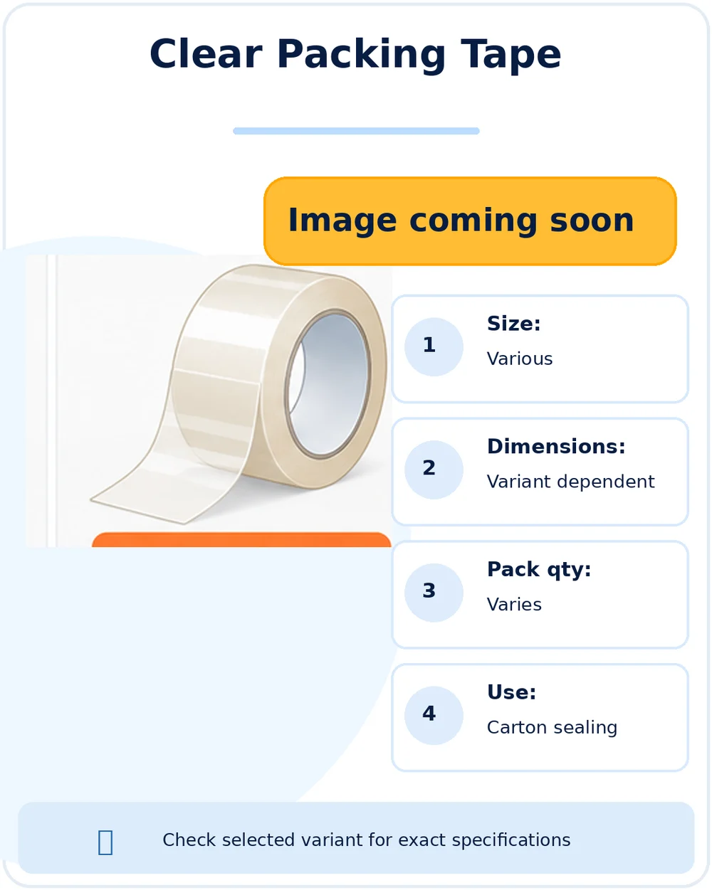 Illustration of Clear Parcel Packing Tape Rolls