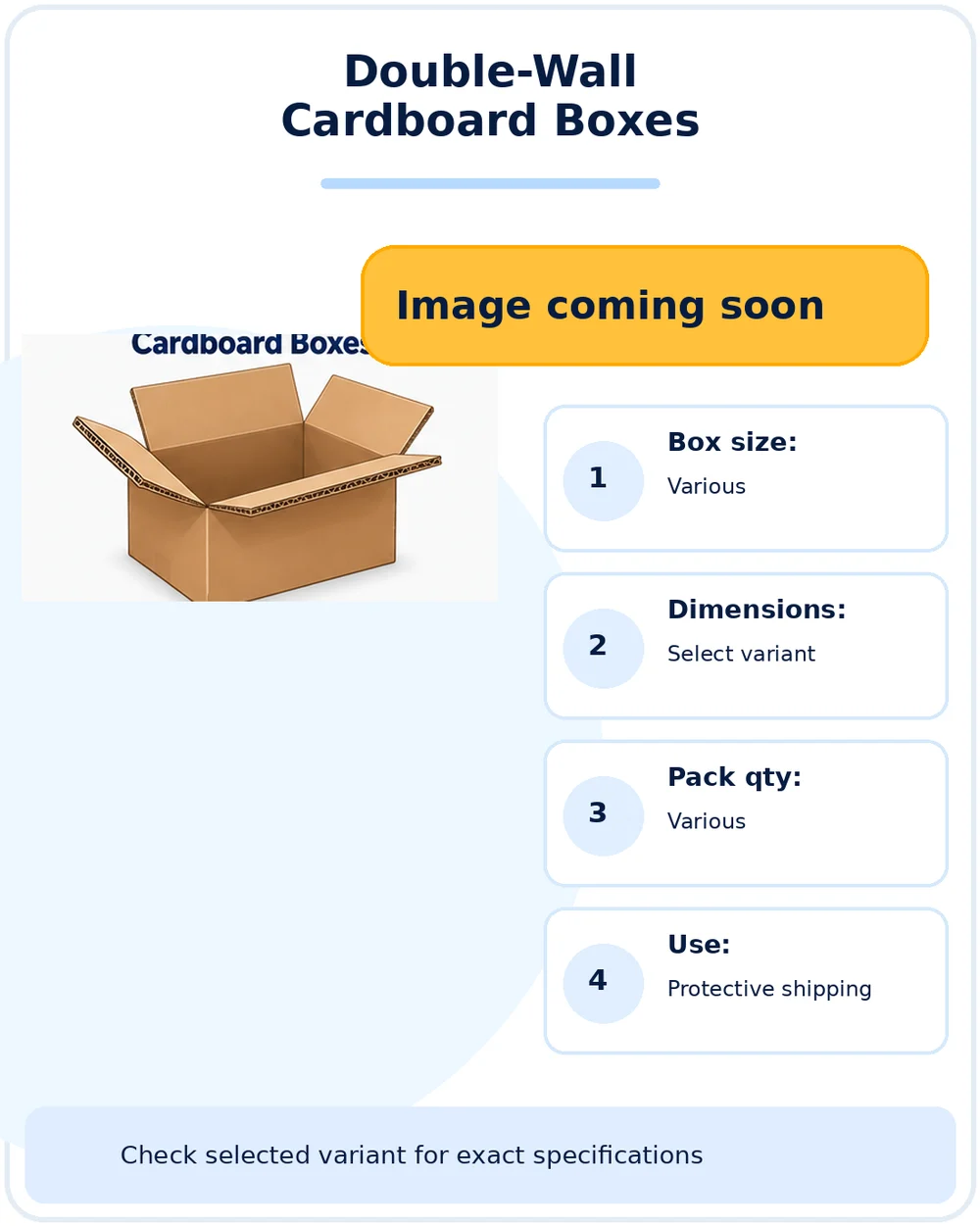 Illustration of Double Wall Cardboard Packing Boxes