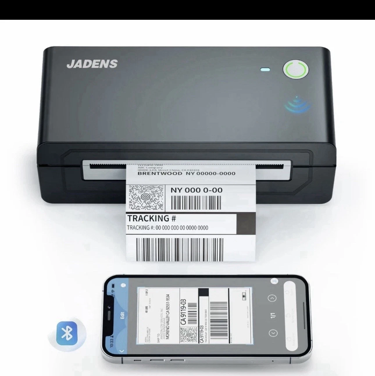 JADENS 668BT Bluetooth Shipping Label Printer